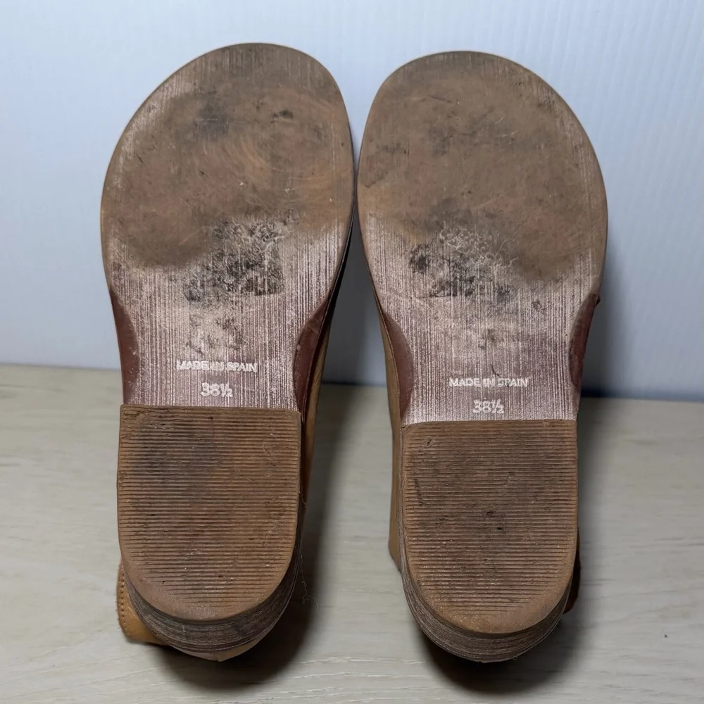 FREE PEOPLE Mont Blanc Sandals Womens Tan Leather 8.5